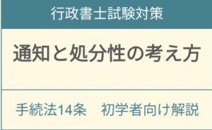 行政手続法14条における通知の処分性判断基準と行政法理論を解説するアイキャッチ画像