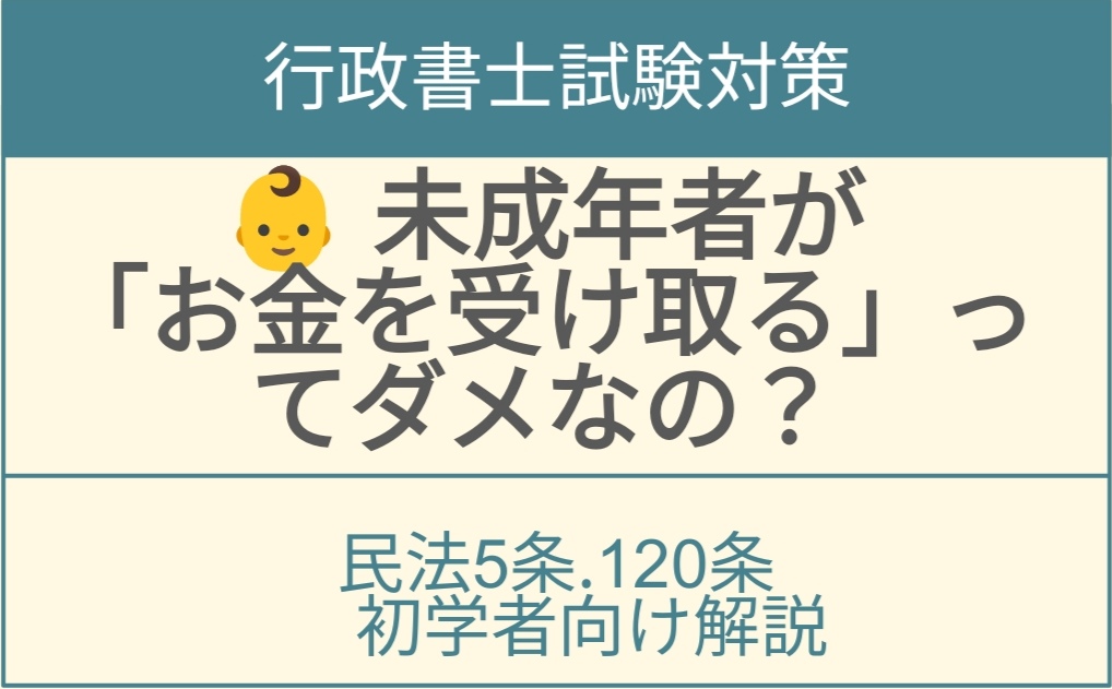 民法5.120条未成年者の弁済の受領を解説するアイキャッチ画像